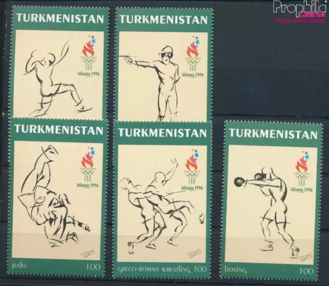 Briefmarken Turkmenistan 1997 Mi 60-64 postfrisch Olympische Spiele (10221431