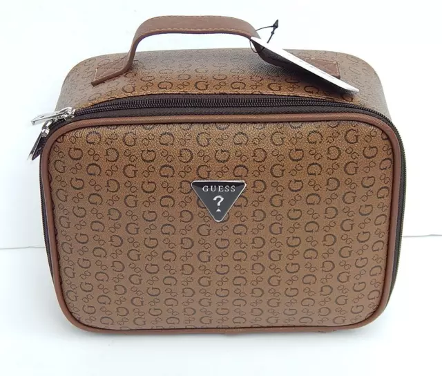 GUESS JUNCTION TRAVEL Top Handle Bag Multi Use Cosmetic Lgo Pu Leather Cocoa New 39.99 PicClick
