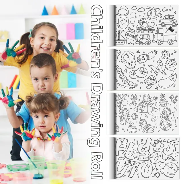 Rollo de dibujo para niños - Papel de relleno de color pegajoso hágalo usted mismo educación temprana - juguete -