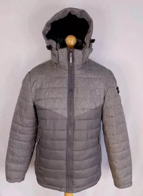 SUPERDRY MEN S WINTER Jacket Fuji Tweed Anthracite M50000GR Q00 122.58 PicClick UK