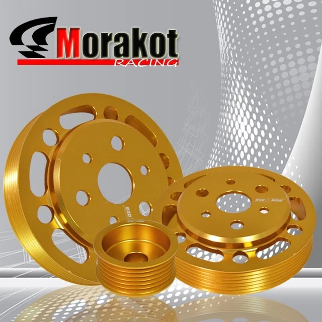 Subaru BRZ/FRS Engine Aluminum Underdrive Alternator Crank Pulley Wheel Kit Gold