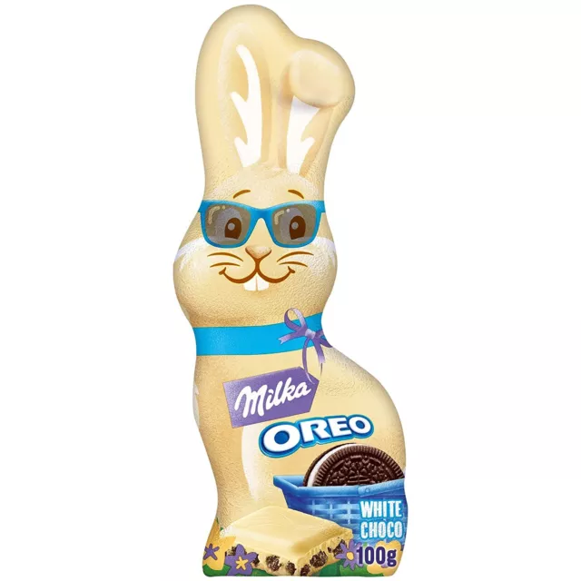 Coniglietto sorridente Milka Oreo biscotti coniglio cioccolato bianco 14x 100g NUOVO MHD 31/07/2023