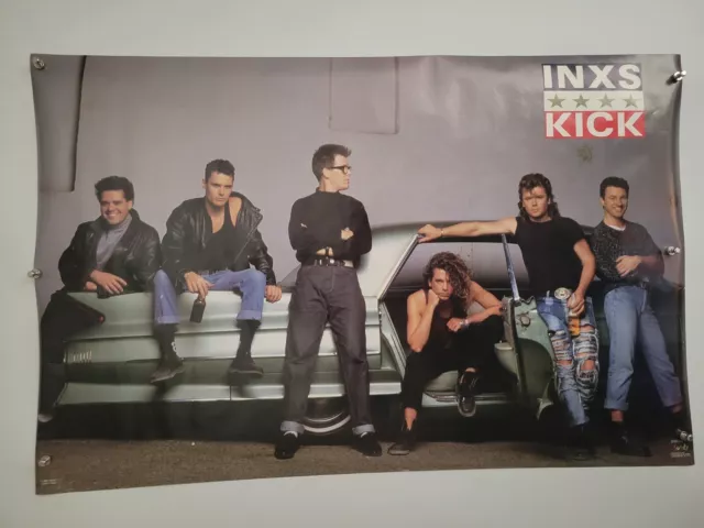 Inxs Kick Tour Original 1987 Poster Vintage Australian Rock Music Band #3146