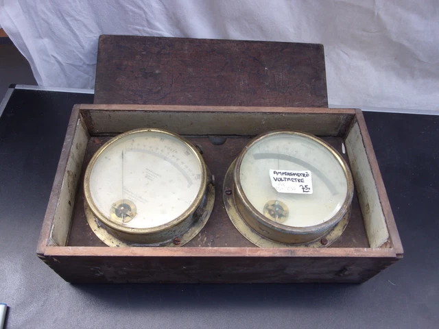 ANCIEN COFFRET INSTRUMENT De Mesure Ampèremètre Étalon Meylan D ANCIEN COFFRET INSTRUMENT De Mesure Ampèremètre Étalon Meylan D