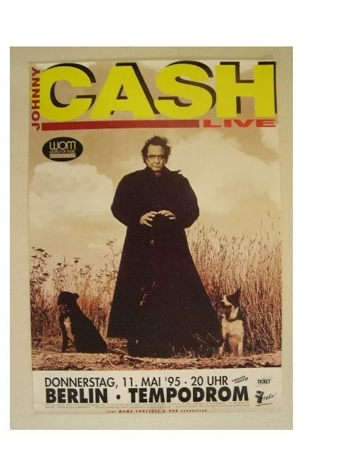 Johnny Cash Poster In Field With Dogs Concert Berlin