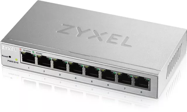 Zyxel GS1200-8,  8 Port Gigabit web / smart managed Switch, Kompakt BRANDNEU