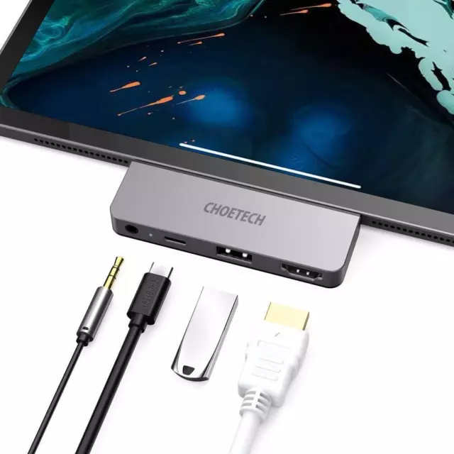 IPad Pro USB C Hub 4 In 1 Type C 4K 60HZ HDMI Adapter #DHL