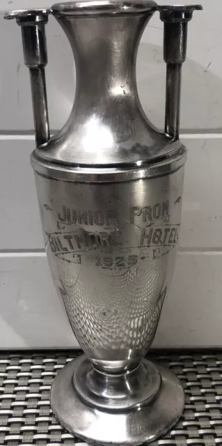 1925 Biltmore Hotel silver plated Junior Prom Trophy Middletown Silver Plate Co