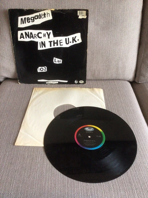 megadeth anarchy in the uk 1988 12” original vinyl rock punk