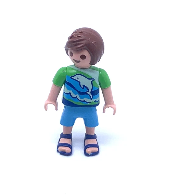 Figurine Playmobil Homme Moderne Avec T-shirt Et Pantalon Vert - Pièce D'occasion