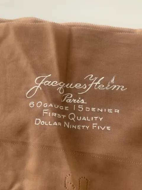 Jacques Heim Paris 1 Pair Beige Stockings Nylons  Vintage