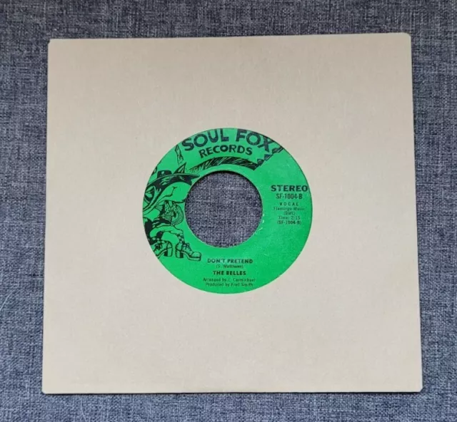 Northern Soul The Belles Don't Pretend 7" Vinyl Single Record  1970"S Press Rare