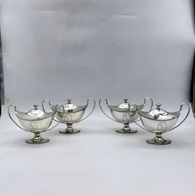 18th Century Antique George III Set of Four Sauce Tureens London 1786 J Denziloe