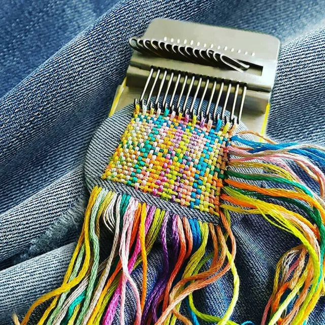14/28 Haken Small Loom Type Weave Stopfwerkzeug mit Holzscheibenmaschine