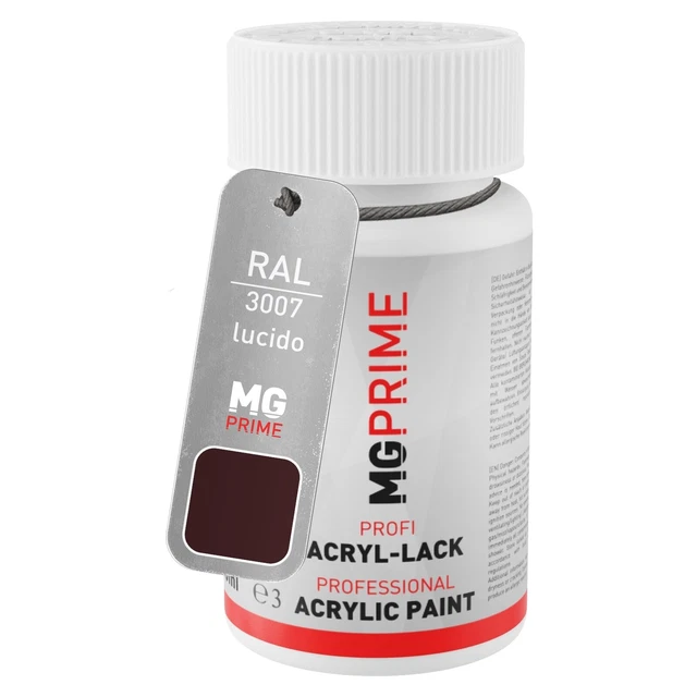 RAL 3007 Schwarzrot lucido Stilo di ritocco da 50 ml ad asciugatura rapida