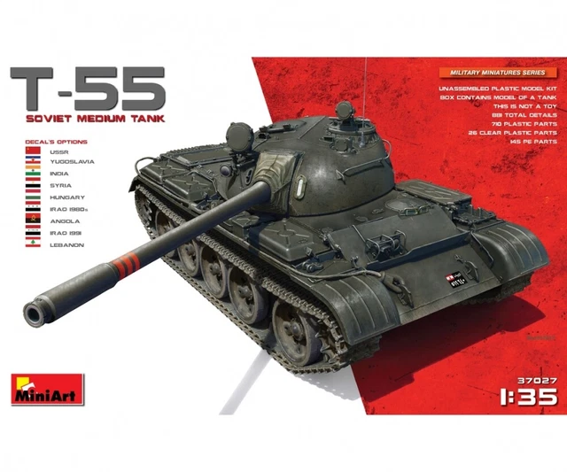 MiniArt T-54A Sowjetischer Panzer Bausatz 1:35 - Detailliertes Plastikmodell Zum Selberbauen