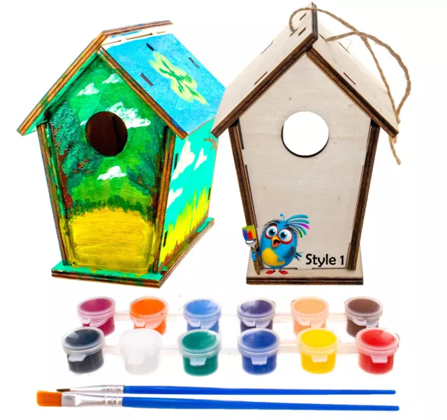 hapray 4 Pack Bird House Crafts for Kids Ages 5-8 8-12, Buildable