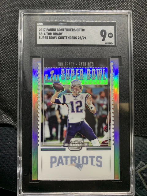 2017 panini contenders optic Tom Brady /99 SB contenders SGC 9 graded