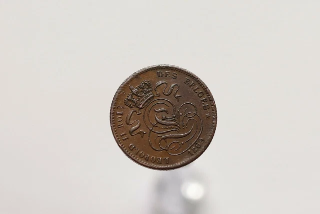 Belgium 1 Centime 1869 Lovely Sharp Details B15 #S3787