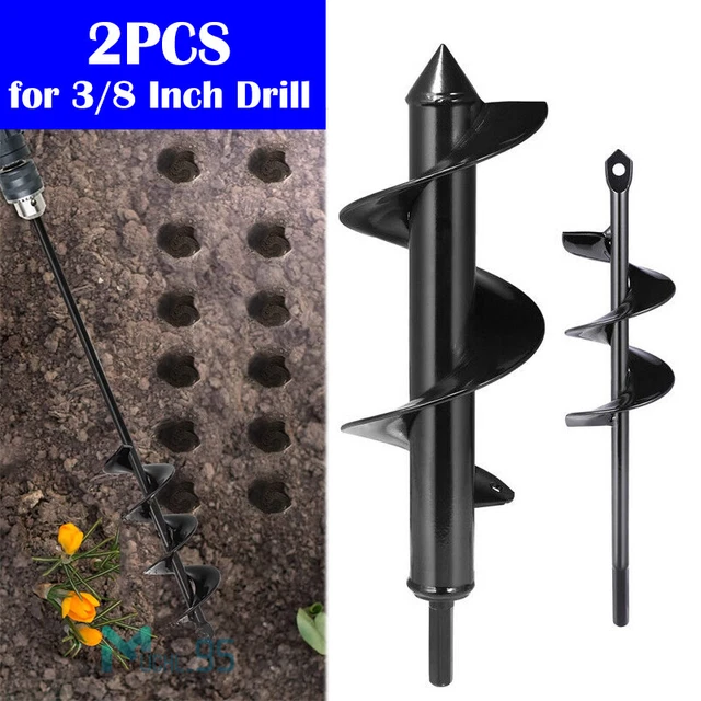 Garden Auger Drill Bit Tool Spiral Hole Digger Seed Planter Ground Drill Tools