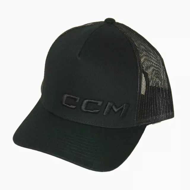 Ccm Hockey Senior/Adult Core Meshback Trucker Cap/Hat Adjustable-Black