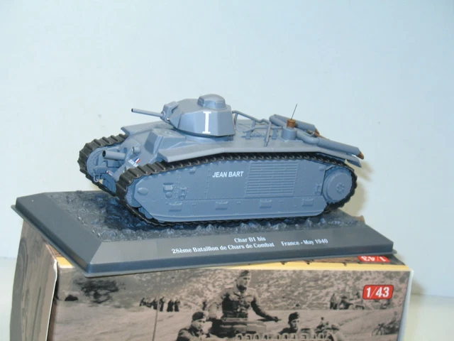 Char militaire B1 BIS jean-bart armée francaise 1940'  a l'échelle 1:43 altaya