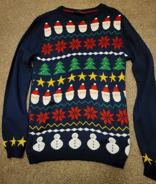 Christmas Jumper Age 11-12 Years girls boys kids BHS santa Snowman xmas tree 2