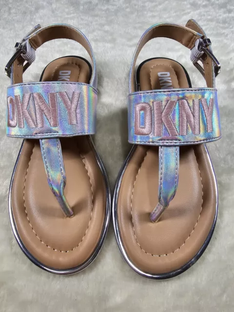 DKNY Girls thong slingback Sandals Size 12