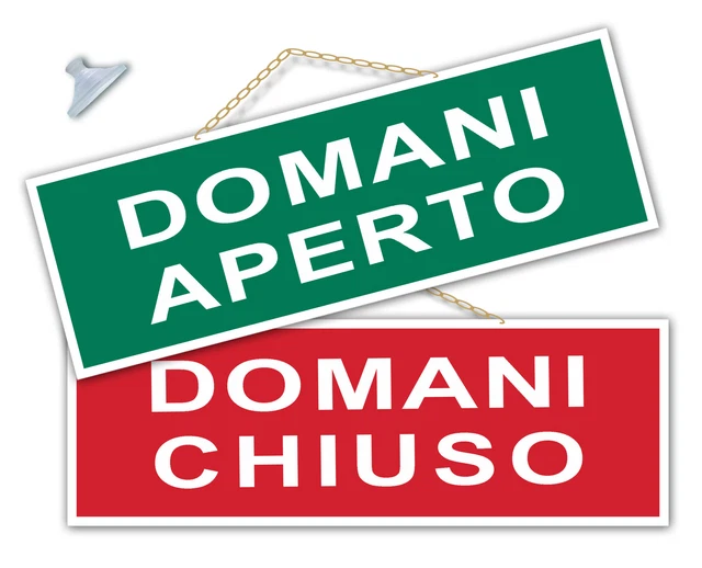 Cartello Aperto/Chiuso In Plexiglass Nero - Con Catena E Ventosa, 17,5x6,5 Cm - Foto 14