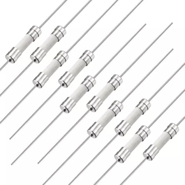 Coup Fusible Temporisation Fil Conducteur Fusibles Céramique 250V T15A 10Pcs