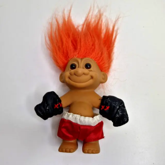 Vintage Russ Troll Orange Hair Boxer Boxing Figure 8 in tall