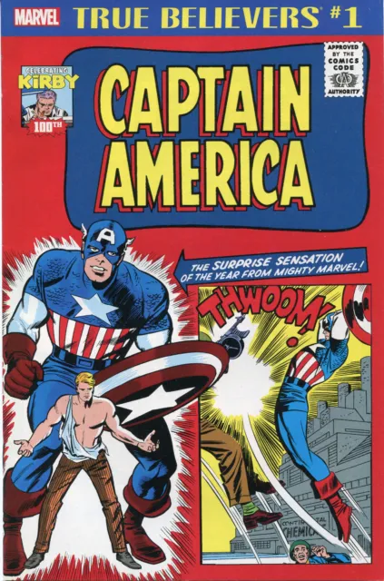 True Believers Kirby 100TH Captain America 1 MARVEL COMICS Brand New Only 8 Left