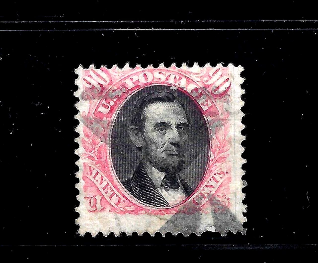 #122 Us 90 Cent Carmine & Black Lincoln W/Grill-Used-N/G-Fine-Vf