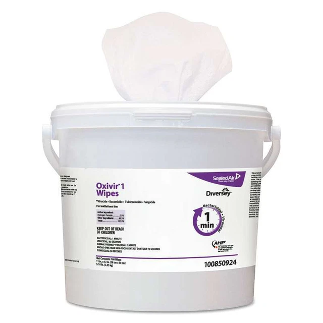 Diversey Oxivir 1 Wipes, 11" x 12", 160/Canister, 4/Carton 807174531657