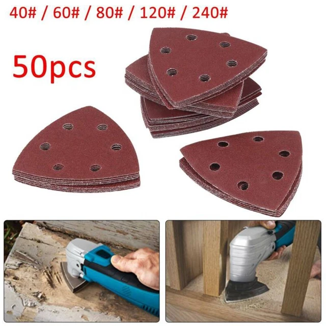 Set carta vetrata triangolare 50 pz per macchine lucidanti e rettificatrici di tutti i tipi