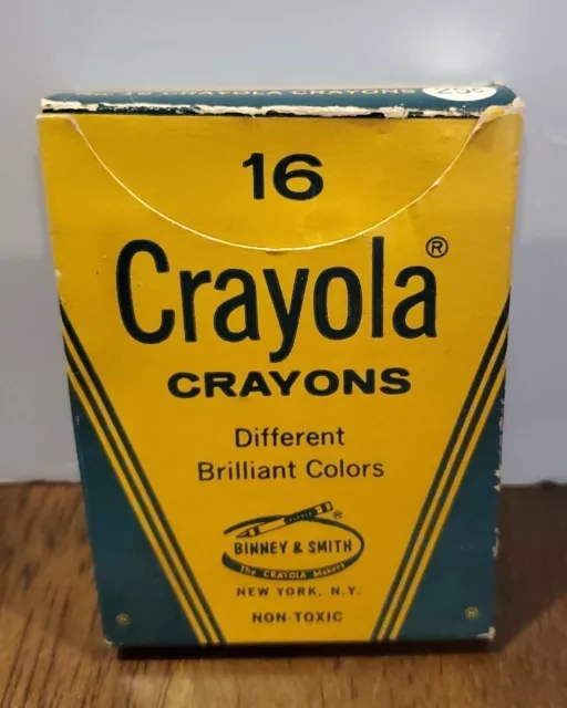 Vintage 1960s Crayola School Crayons 16 New Unused In Box Rare