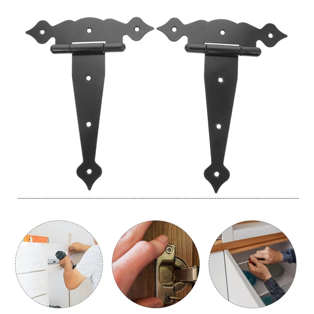 2pcs T-Sangle Shutter Shutter Charnière Barn Barn Gate Gate Thermes de porte dur