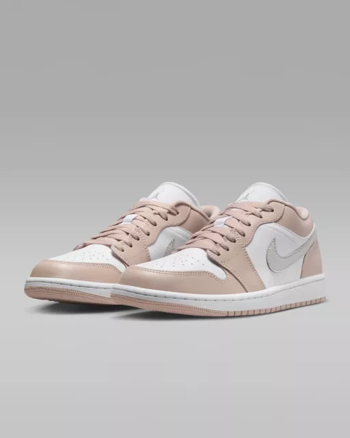 Nike Women's Air Jordan 1 Low Bone White Pink DC0774-120 Shoes NEW