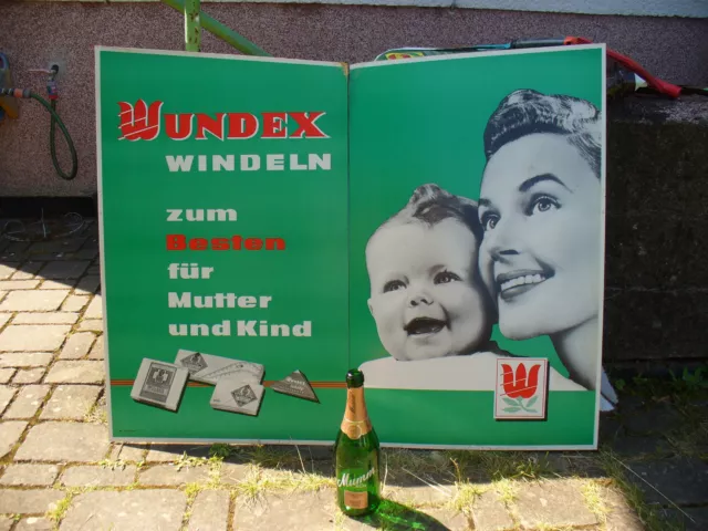 Orig. ca. 40er 50er Jahre MOLTEX WINDELN  Pappschild Werbepappe 84x105cm Tafel 3