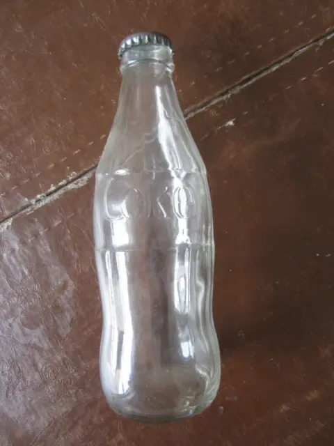 Vintage COCA-COLA 10oz Clear Glass Bottle  No Refill   Kerr  A1  21  8 on Bottom