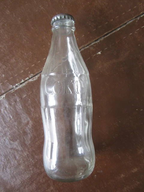 Vintage COCA-COLA 10oz Clear Glass Bottle  No Refill   Kerr  A1  21  8 on Bottom