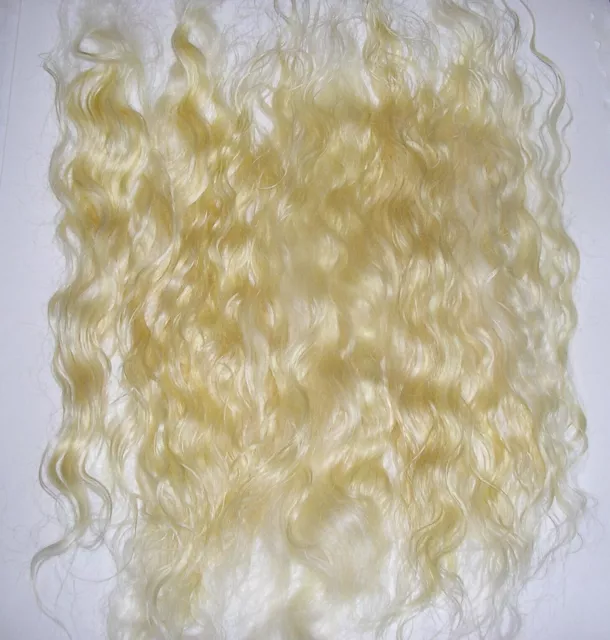 Mohair for reborn doll, rooting. Loutrais Mohair premium - 10 GRAMS PALE BLONDE