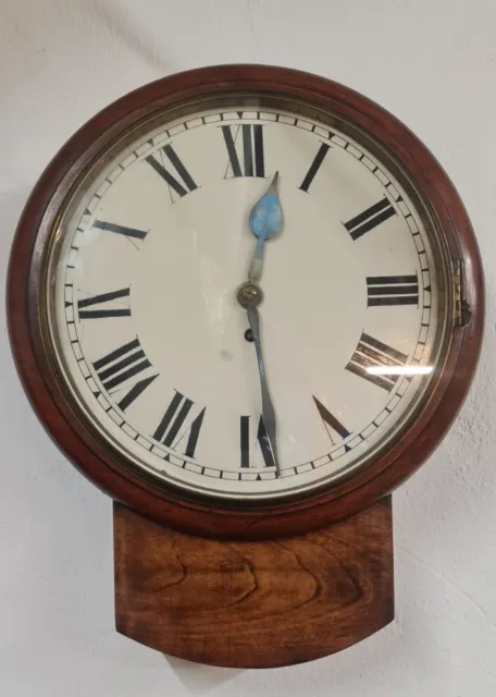Beautiful 19th Century Fusee 8 Day Wall Clock Working Condition