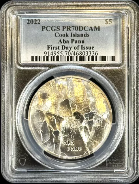 2022 Cook Islands $5 Aba Panu Meteorite 1 Oz Silver PCGS PR70DCAM FDOI!