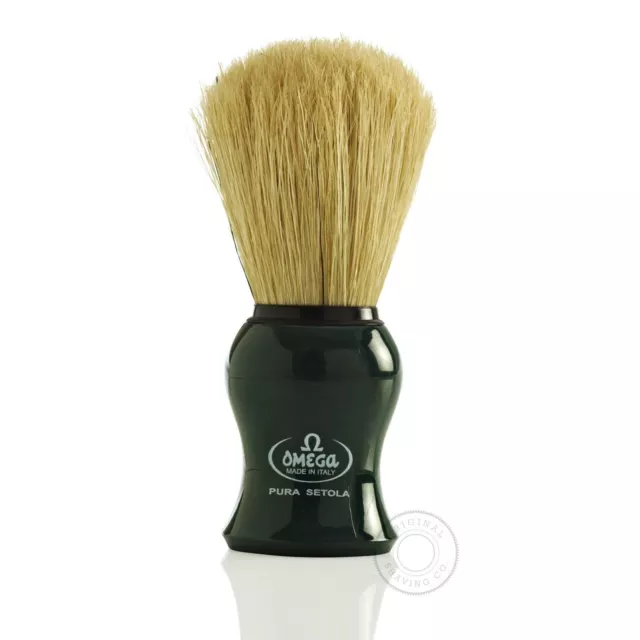 Omega 10065 Pure Bristle Shaving Brush - Green 2