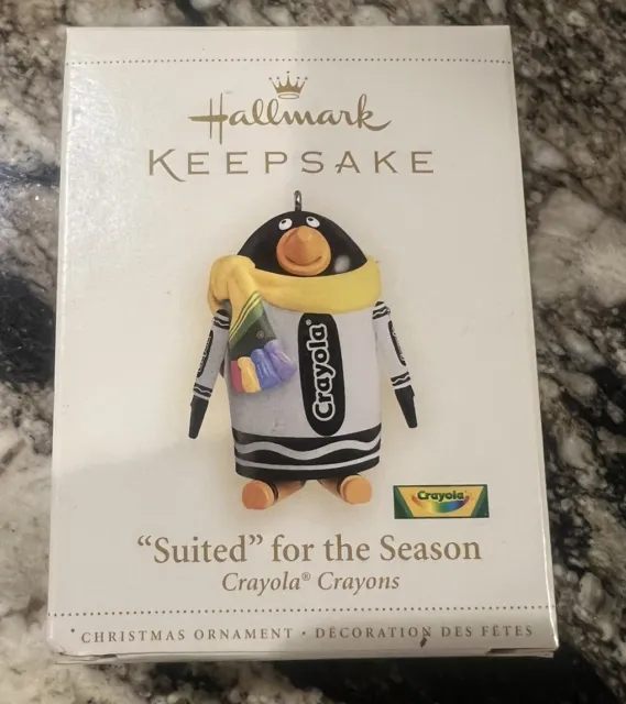 Hallmark Keepsake Ornament Suited For The Season Crayola Crayons Penguin 2006