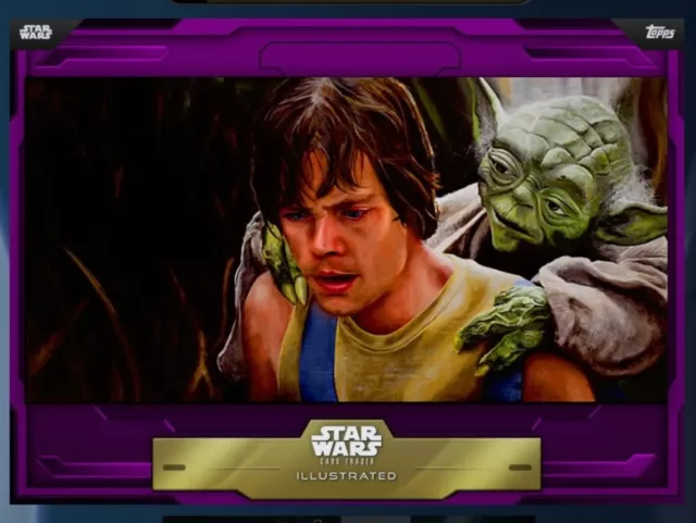 Topps Star Wars Card Trader Gilded CTI Illustrated Yoda & Luke Purple - 125CC