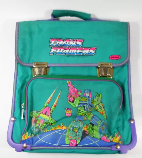 Paxos Vtg 1992 Greek Transformers Overlord 15'' Backpack School Bag Used