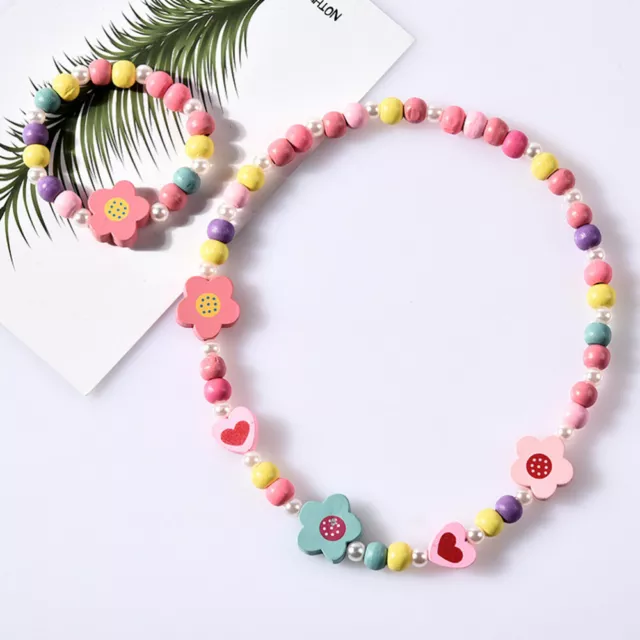 Enfants Creative Élégant Dessin Animé Fleurs Colorées Coeur Forme Bracelet