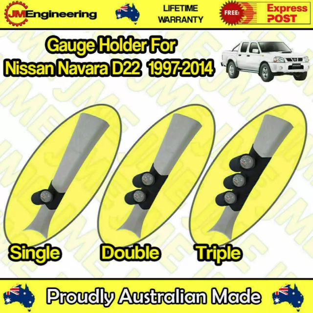 Gauge Holder Pillar Gauge Pod for Nissan Navara D22 1997-2014 52mm 60mm
